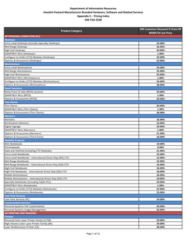 Department of Information Resources Hewlett-Packard