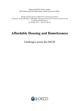 Affordable Housing and Homelessness