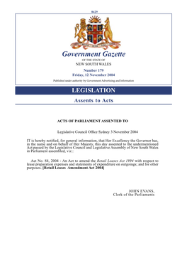 Gazette No 179 of 12 November 2004