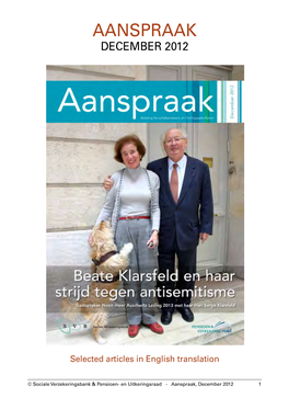 Aanspraak December 2012 English