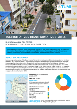 Bucaramanga, Colombia: Boosting Cycling for a Healthier City