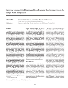 Sand Composition in the Bengal Basin, Bangladesh