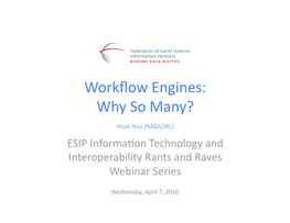 Workflow Engines in Use?