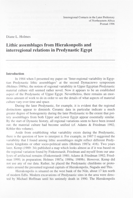 Lithic Assemblages from Hierakonpolis and Interregional Relations in Predynastic Egypt