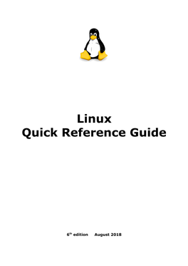 Linux Quick Reference Guide (6Th Ed.)