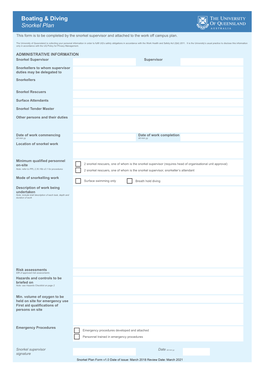 Boating & Diving Snorkel Plan