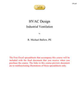 HVAC Design – Industrial Ventilation a Suncam Online Continuing Education Course