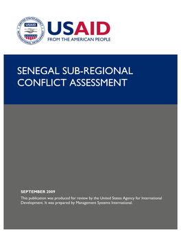 Senegal Conflict Assessment Final 12-30-09