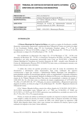 TRIBUNAL DE CONTAS DO ESTADO DE SANTA CATARINA Fls 1061