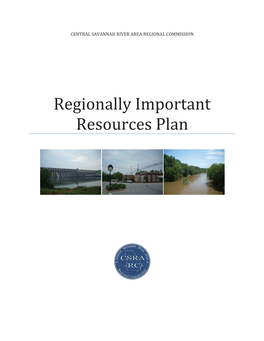 CSRA Regionally Important Resources Plan
