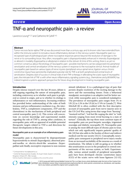 TNF-Α and Neuropathic Pain