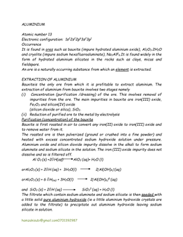 S.6 Chemistry of Aluminium, Group IV Group VII.Pdf