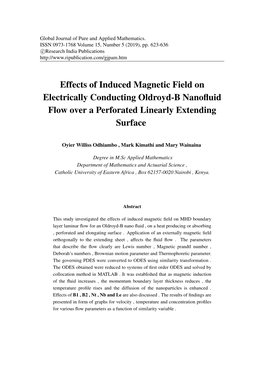 Effects of Induced Magnetic Field on Electrically Conducting Oldroyd-B Nanofluid Flow Over a Perforated Linearly Extending Surfa