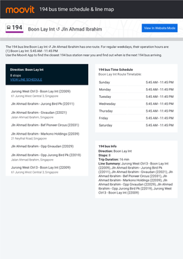 194 Bus Time Schedule & Line Route