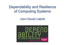 Dependability and Resilience of Computing Systems