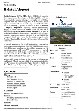 Bristol Airport - Wikipedia Coordinates: 51°22′58″N 002°43′09″W Bristol Airport
