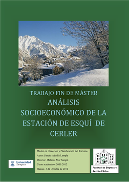Análisis Socioeconómico De La Estación De Esquí De Cerler