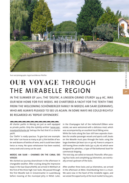 OUR VOYAGE THROUGH the MIRABELLE REGION Masterpiece Does the Work of About 17 Locks
