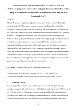 Patterns of Preglacial Sedimentation and Glaciotectonic Deformation Within