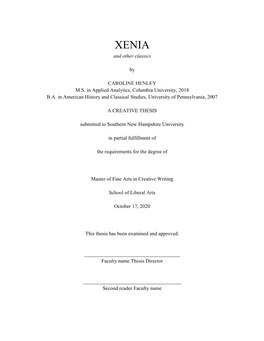 XENIA and Other Classics
