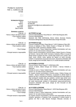Curriculum Per Commissione Gara Del Verde Calderara.Odt