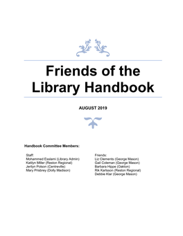 Friends of the Library Handbook