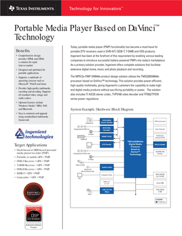 Portable Media Player Based on Davinci Technology