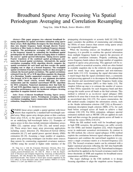 Broadband Sparse Array Focusing Via Spatial Periodogram Averaging