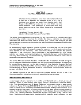 137 CHAPTER 5 NATURAL RESOURCES ELEMENT What Are