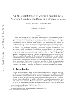 On the Discretization of Laplace's Equation with Neumann Boundary