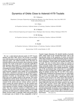 Dynamics of Orbits Close to Asteroid 4179 Toutatis