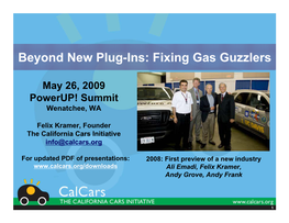 Beyond New Plug-Ins: Fixing Gas Guzzlers