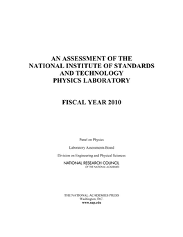 As Assessment of the Physics Laboratory, FY 2010