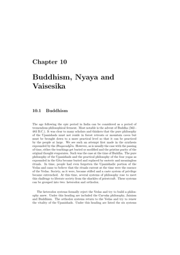 Buddhism, Nyaya and Vaisesika