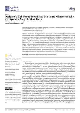 Design of a Cell Phone Lens-Based Miniature Microscope with Configurable Magnification Ratio