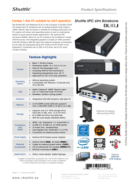 Shuttle XPC Slim Barebone DL10J Is the Successor to Shuttle's DX30