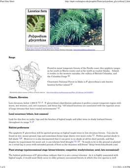 Plant Data Sheet