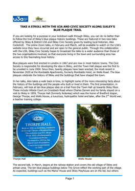 Blue Plaque Trail 1