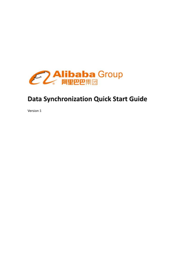 Data Synchronization Quick Start Guide