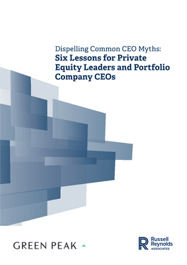 Six Lessons for Private Equity Leaders and Portfolio Company Ceos 2