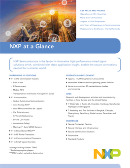 NXP Semiconductor, Inc. Fact Sheet