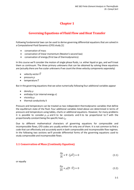 Chapter 1 Governing Equations of Fluid Flow and Heat Transfer