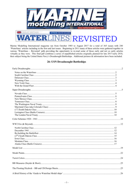 Marine Modelling Revisited 26 USN Dreadnought Battleships