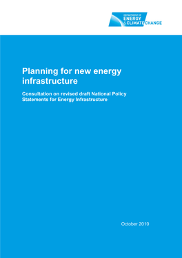 Consultation on Revised Draft National Policy Statements for Energy Infrastructure