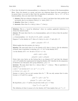 Math 3010 HW 5 Solution Key 1. Prove That the Kernel of A