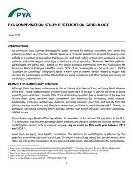 Pya Compensation Study: Spotlight on Cardiology