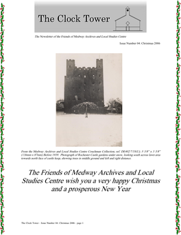 The Friends of Medway Archives and Local Studies Centre Wish You a Very Happy Christmas and a Prosperous New Year