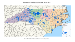 Available ICU Bed Capacity for All NC Hsas, FY18