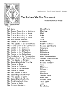 The Books of the New Testament