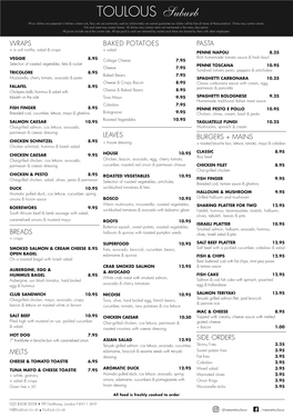 CT HGS Lunch Menu Layout 1 12/09/2018 14:06 Page 1